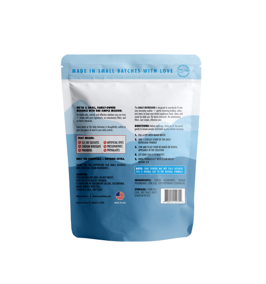 The Daily Refresher™ 100% Natural Retainer & Aligner Cleaner Powder